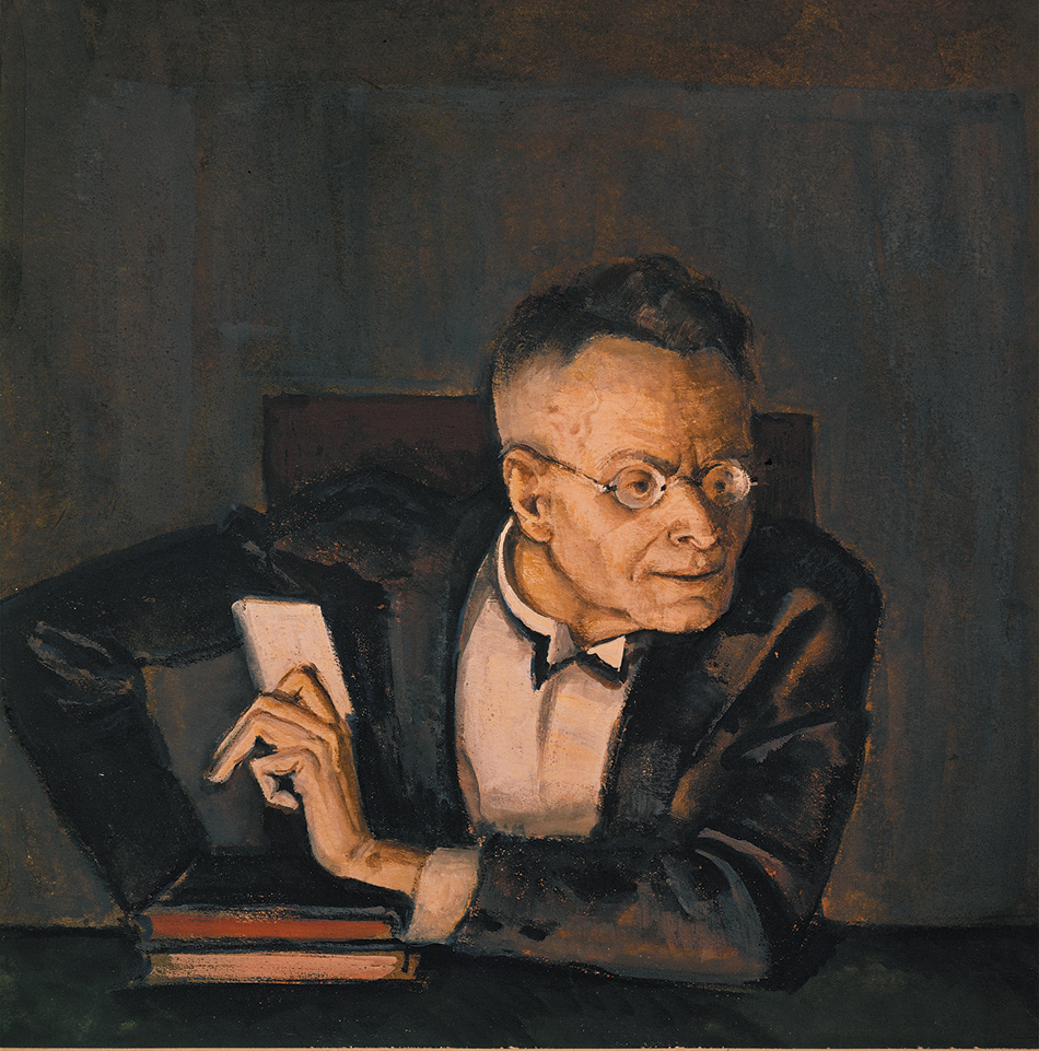 Karl Kraus; portrait by Alfred Hegel