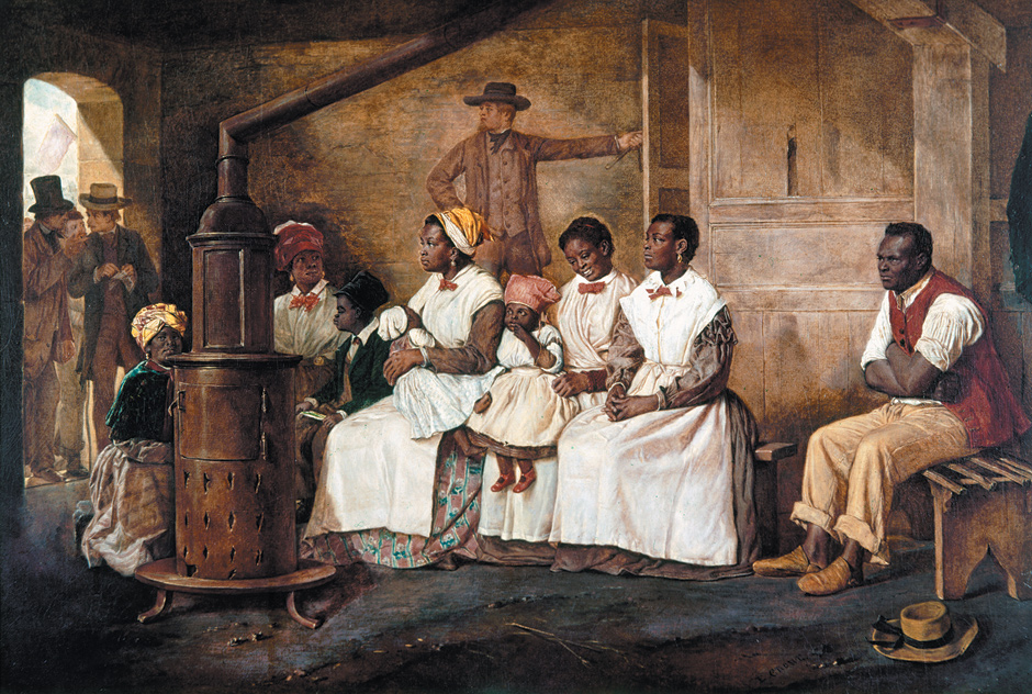 ‘Slaves Waiting for Sale, Richmond, Virginia’; painting by Eyre Crowe, 1861