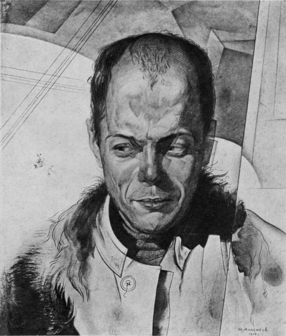 Viktor Shklovsky; portrait by Yury Annenkov, 1919