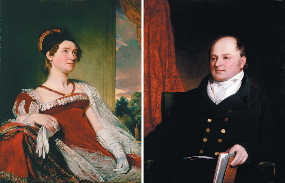 Louisa Catherine and John Quincy Adams; paintings by Charles Robert Leslie, 1816
