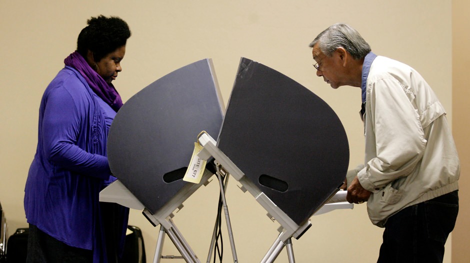 Voters cast their ballots in Bakersfield, California, November 6, 2012