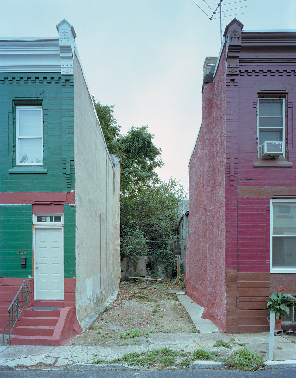 An empty lot in North Philadelphia, 2010; photograph by Daniel Traub, whose book, North Philadelphia, has just been published by Kehrer