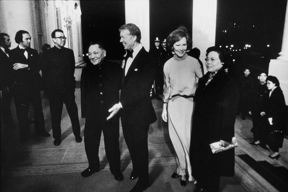 Deng Xiaoping and Jimmy Carter at the White House with their wives after a gala at the Kennedy Center that was held in Deng’s honor, January 1979