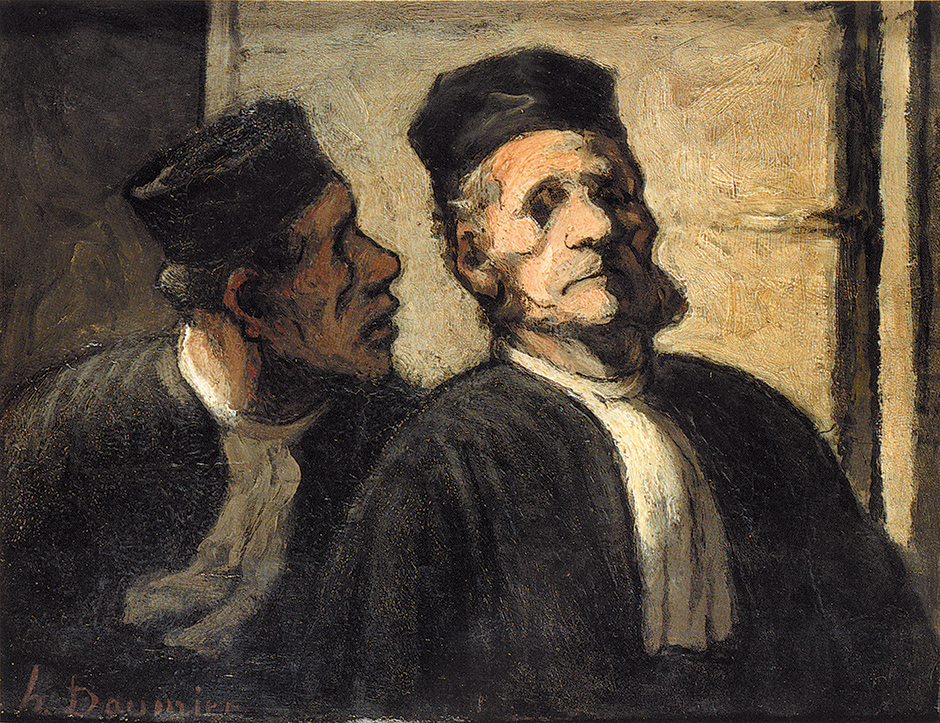 ‘The Two Lawyers’; painting by Honoré Daumier