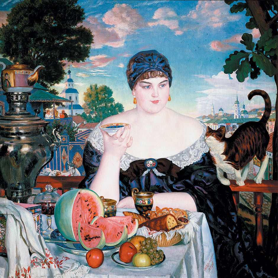 Boris Kustodiev: The Merchant’s Wife’s Tea, 1918