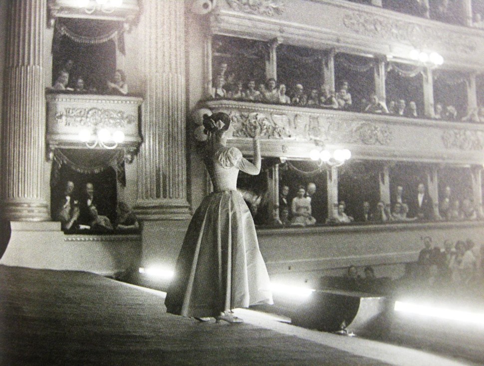 Maria Callas in La Sonnambula at La Scala, circa 1955