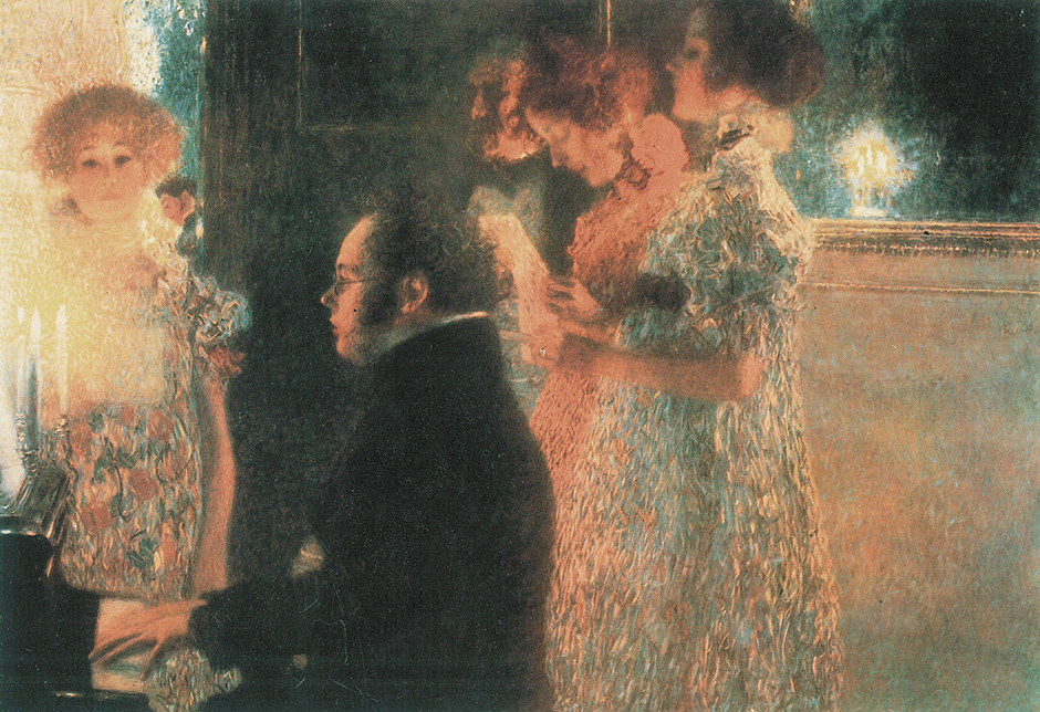 Gustav Klimt: Schubert at the Piano, 1899; destroyed by fire in May 1945