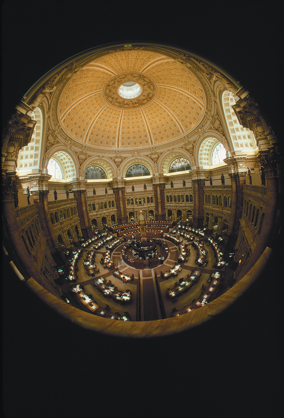 The reading room at the Library of Congress, Washington, D.C.