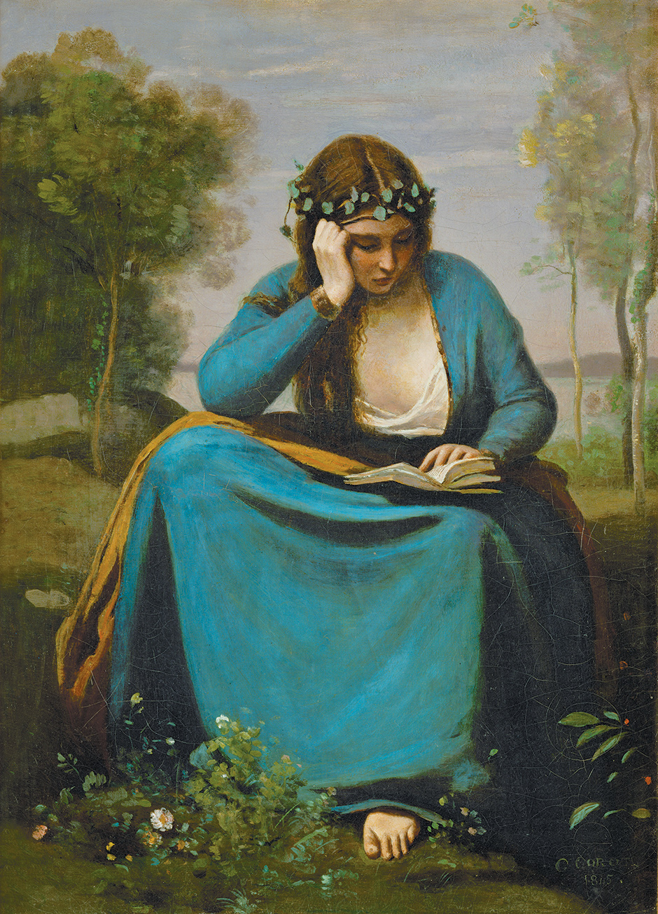 Jean-Baptiste Camille Corot: The Reader Crowned with Flowers (Virgil’s Muse), 1845