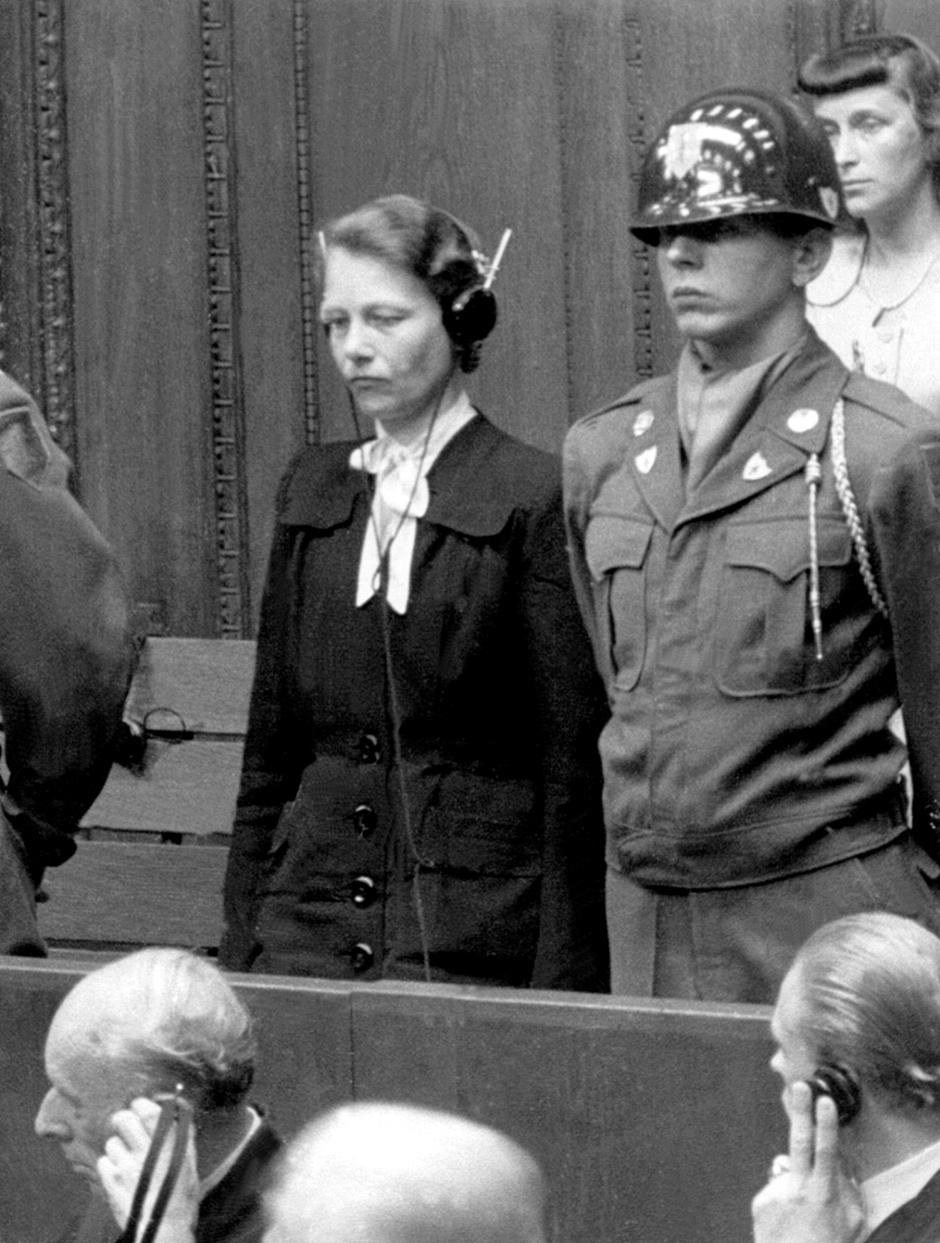 Dr. Herta Oberheuser, whose war crimes included conducting medical experiments on concentration camp prisoners, being sentenced to twenty years in prison at the Nazi Doctors’ Trial, Nuremberg, August 1947