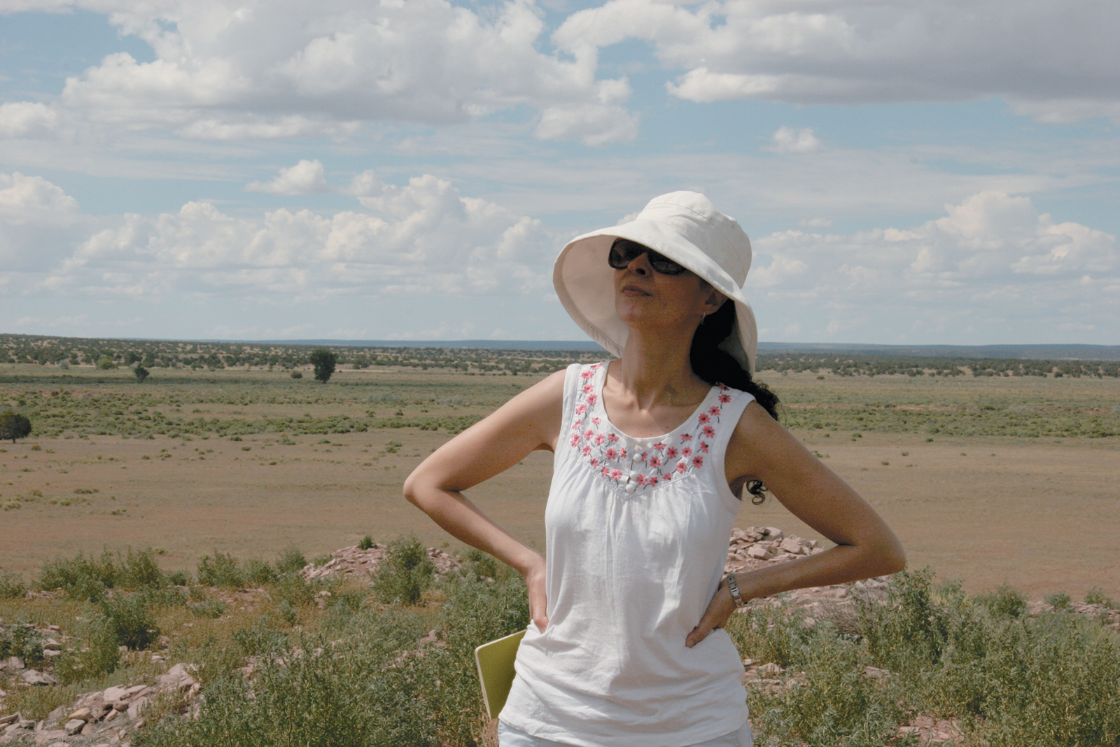 Laila Lalami at Zuni Pueblo, New Mexico, July 2010, during research for her novel The Moor’s Account