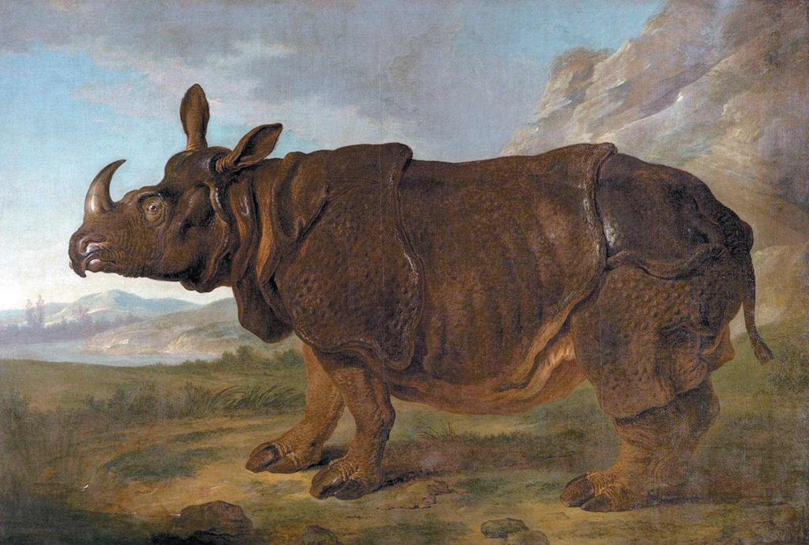 ‘Clara the Rhinoceros’; painting by Jean-Baptiste Oudry, 1749