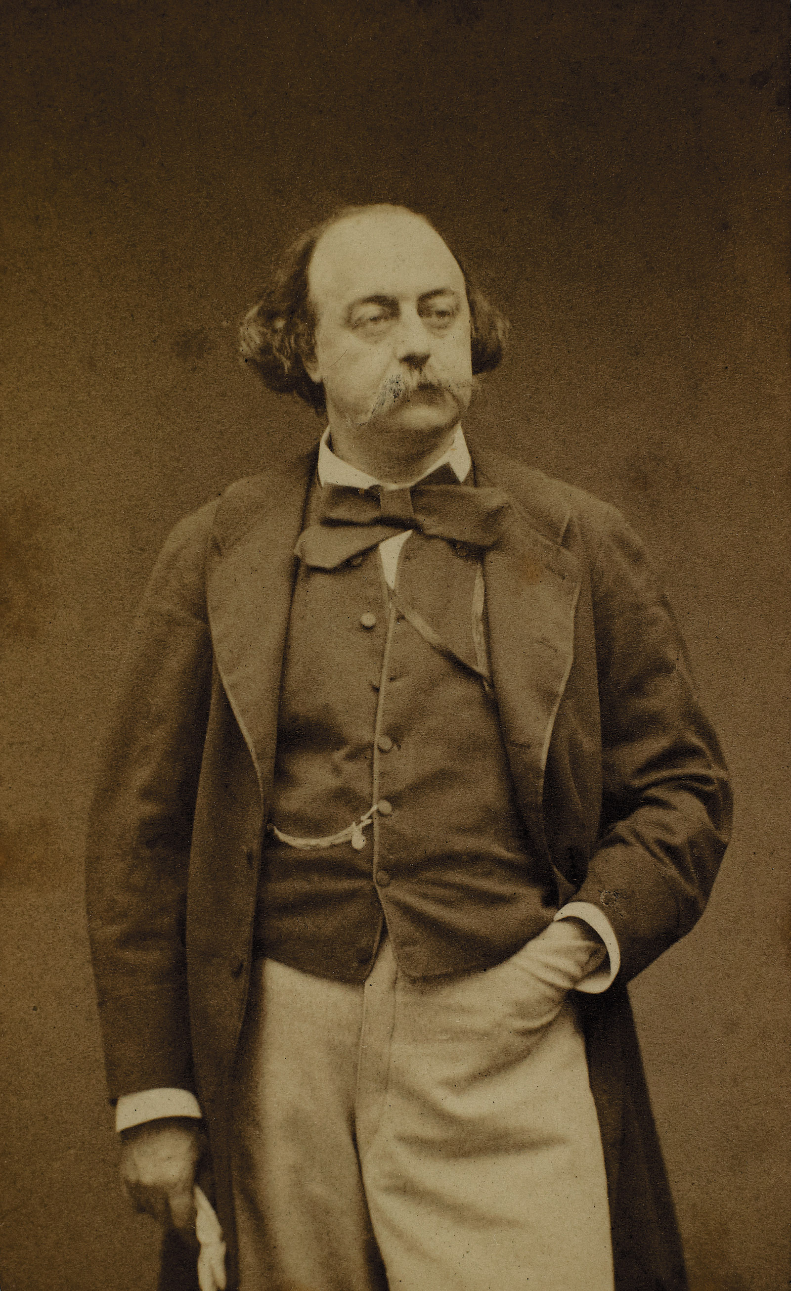 Gustave Flaubert, circa 1860; carte-de-visite portrait by Étienne Carjat