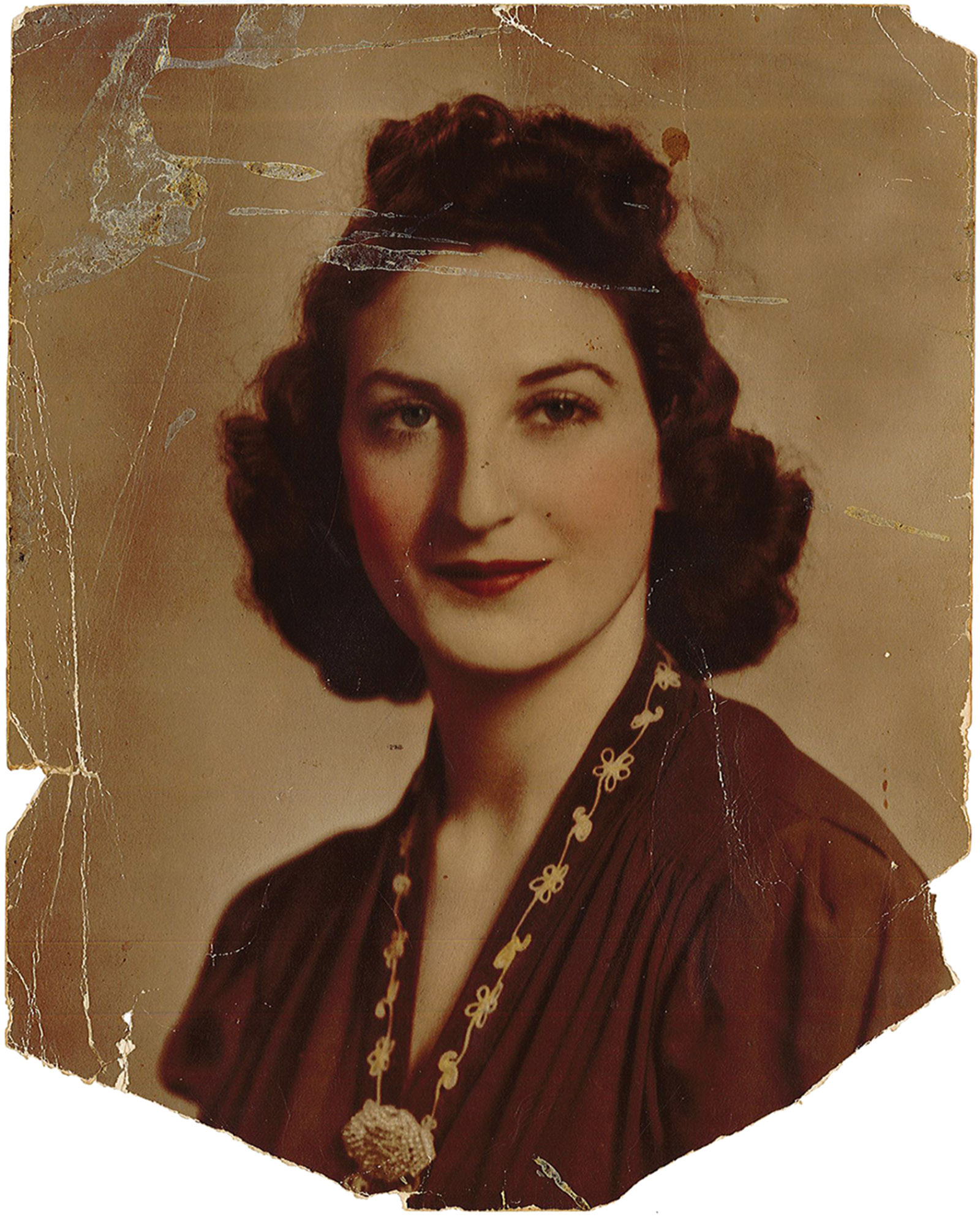 Phillip Lopate’s mother, Frances Lopate, in a portrait made by a photographer who worked for Lincoln Studios, Newark, New Jersey, 1939
