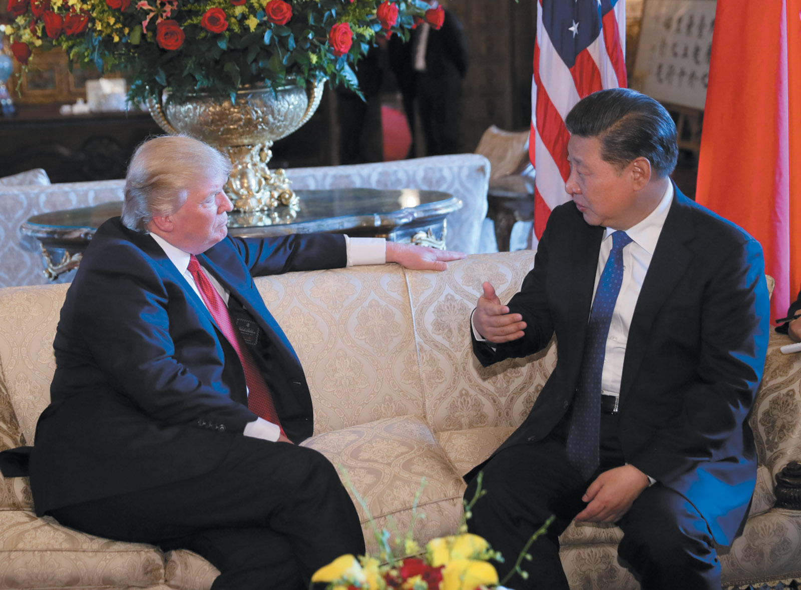 President Donald Trump and Chinese President Xi Jinping at the Mar-a-Lago, Palm Beach, Florida, April 2017