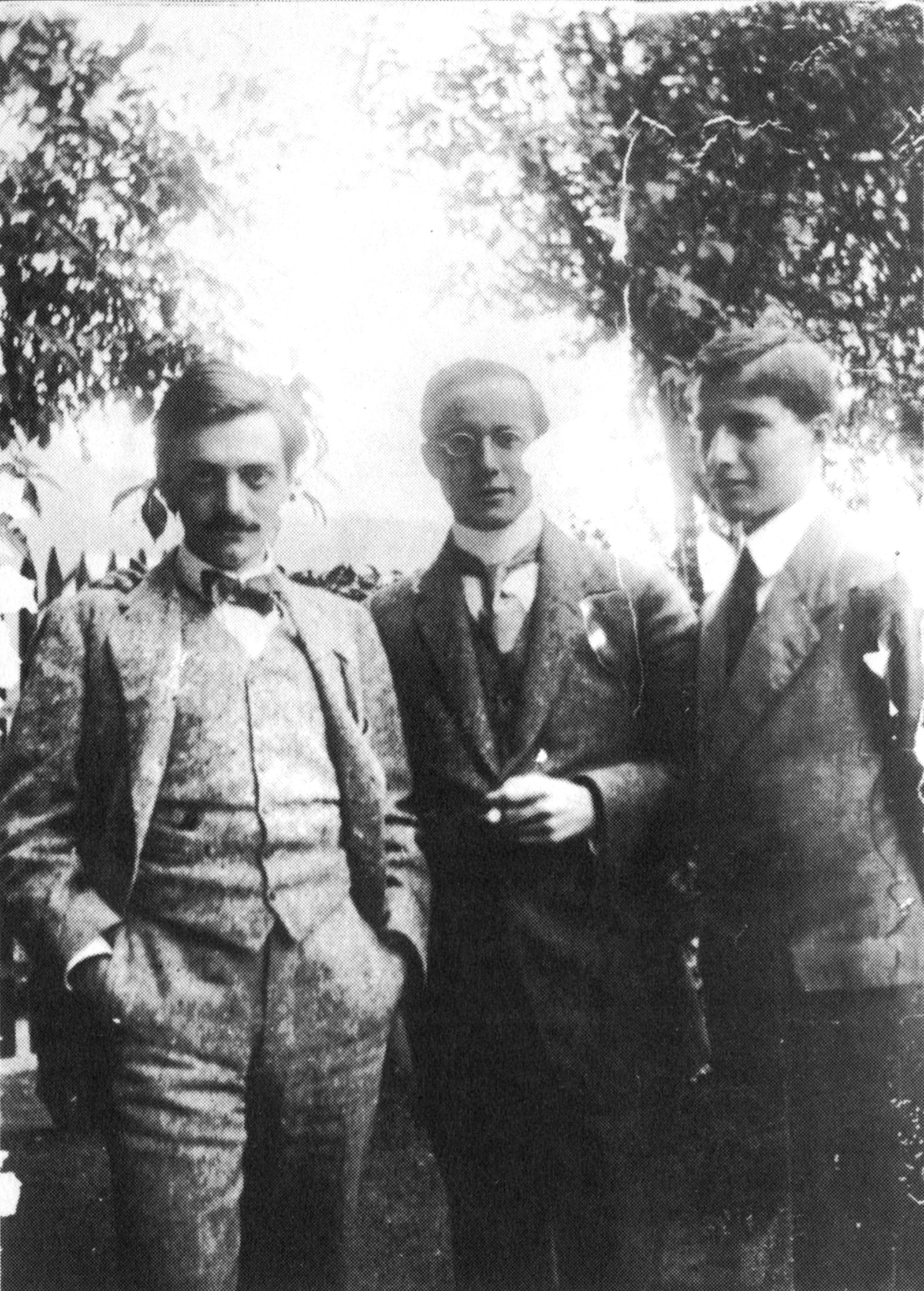 Leo Popper, Karl Polanyi, and Michael Polanyi, circa 1908