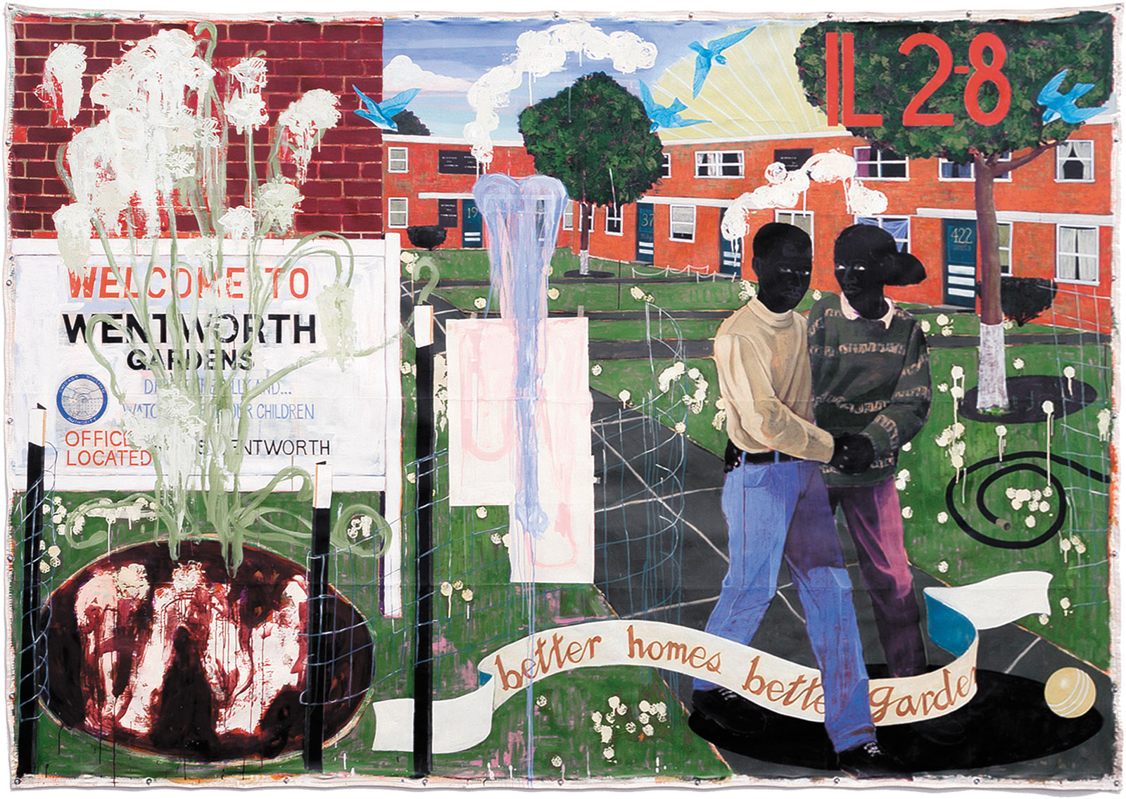 Kerry James Marshall: Better Homes, Better Gardens, 1994. Marshall’s work will be on view in the exhibition ‘Figuring History,’ at the Seattle Art Museum, February 15–May 13, 2018.