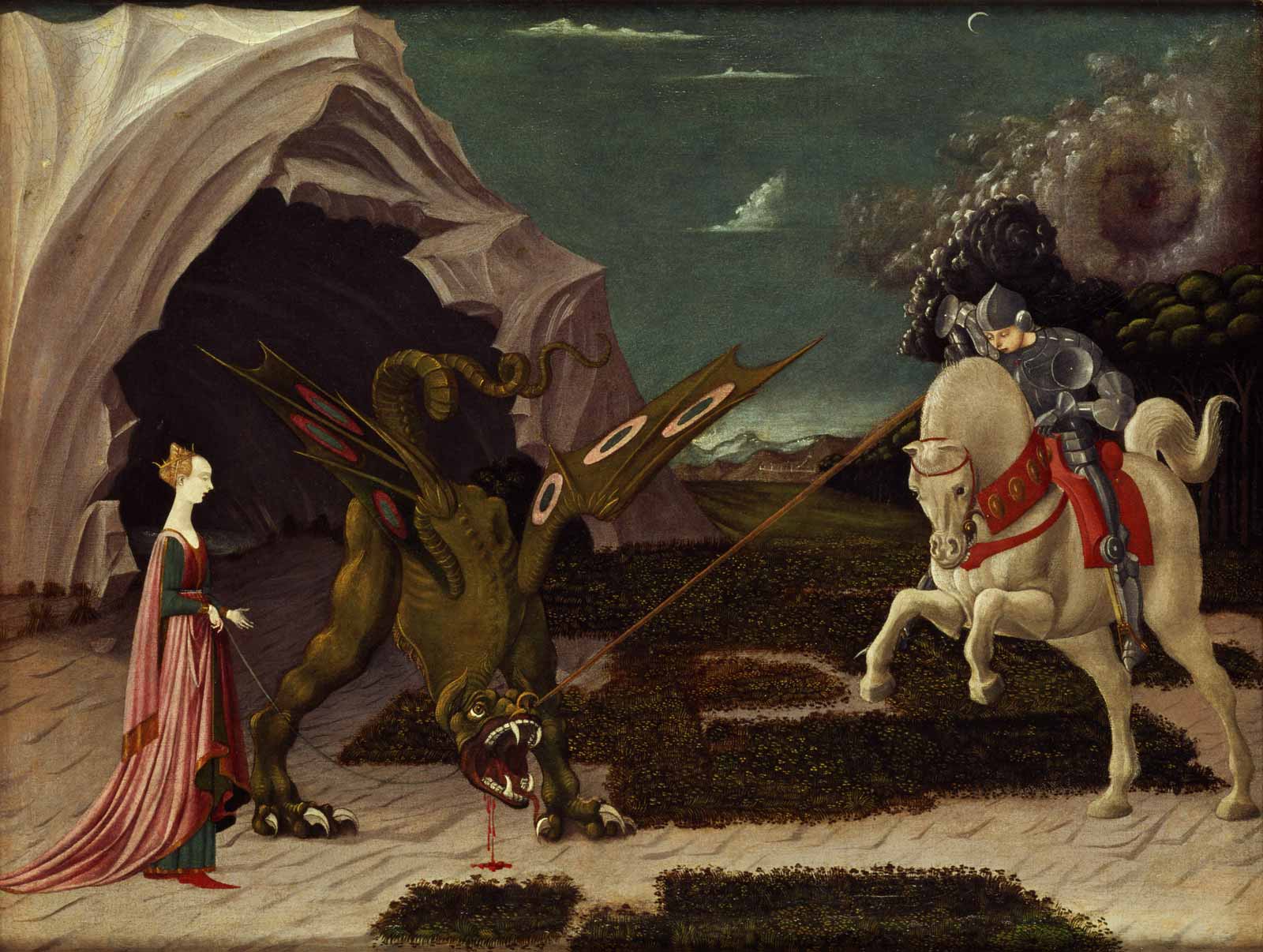 Paolo Uccello: St. George and the Dragon, circa 1470