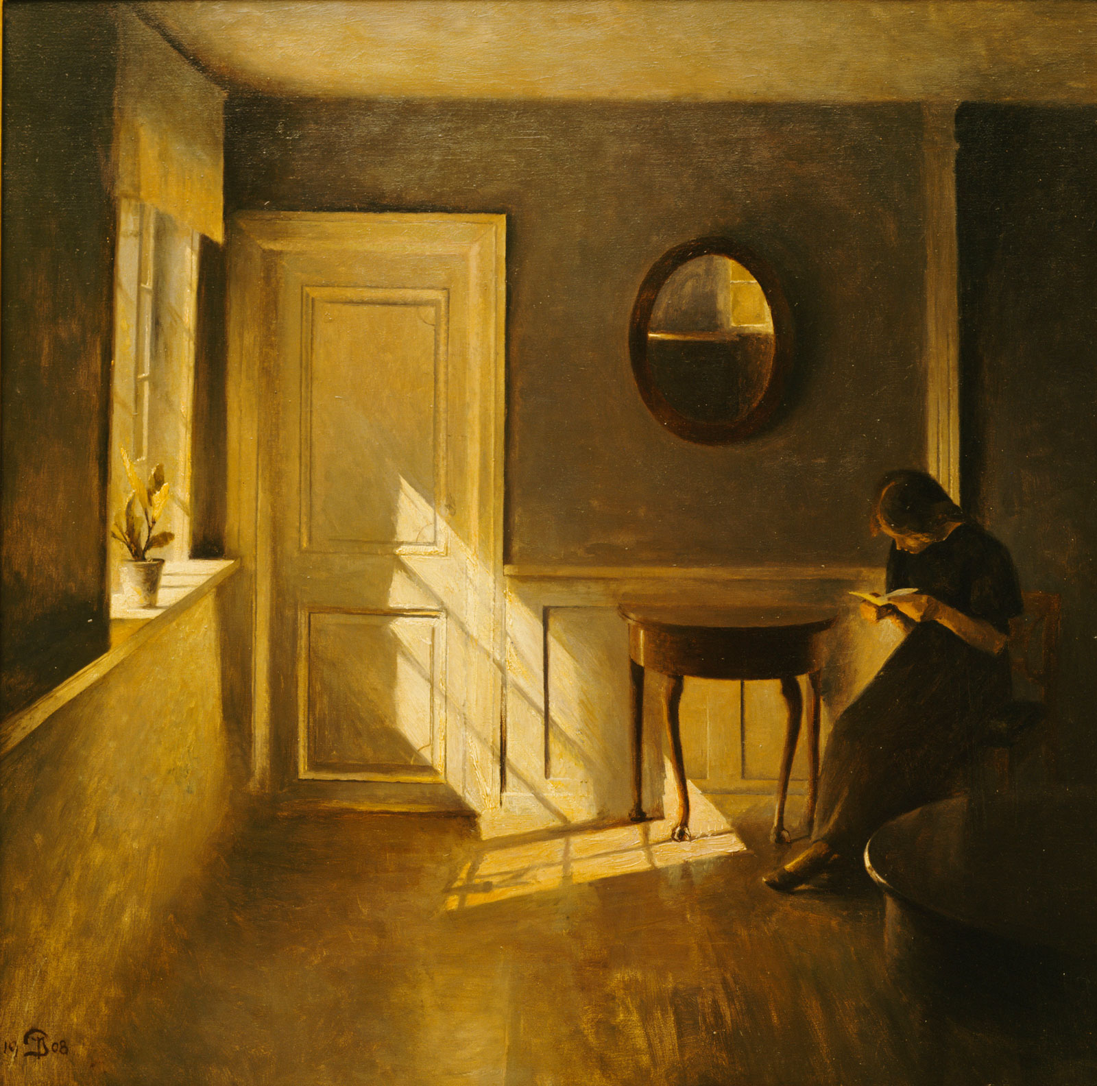Peter Vilhelm Ilsted: A Girl Reading in an Interior, early twentieth century 