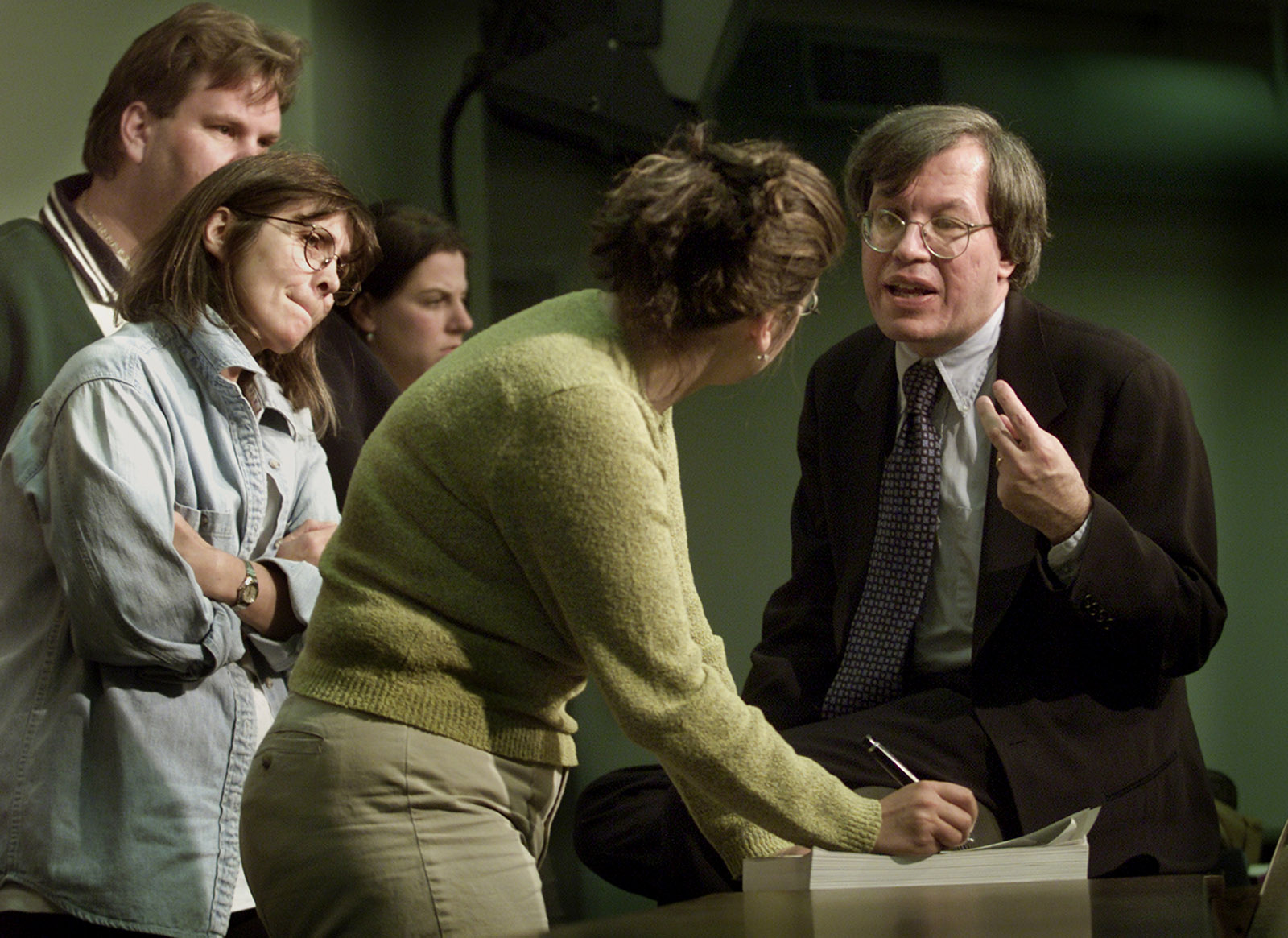 Law professor Erwin Chemerinsky with students during a bar exam review course, Los Angeles, 2001