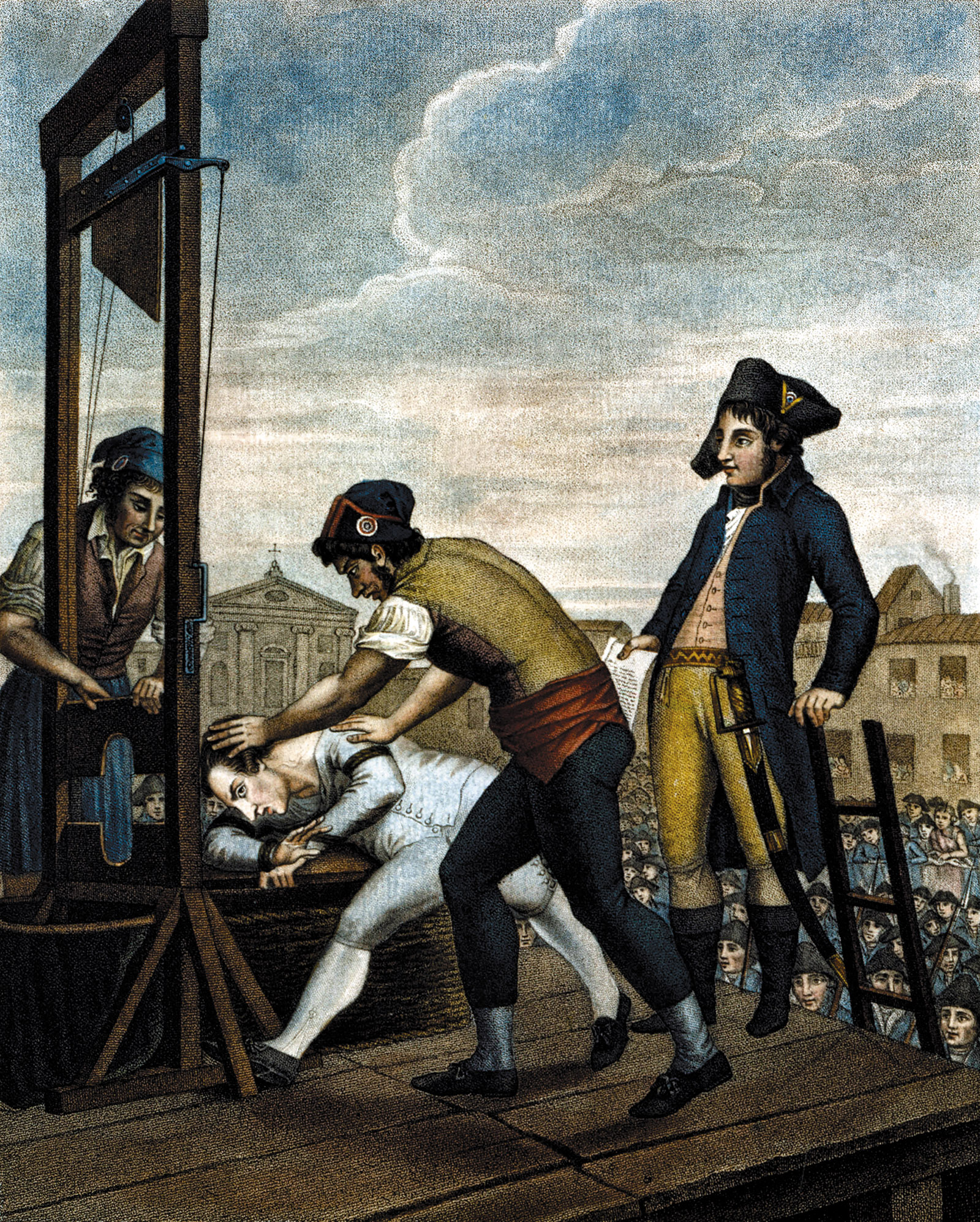 The execution of Maximilien Robespierre in Paris on July 28, 1794