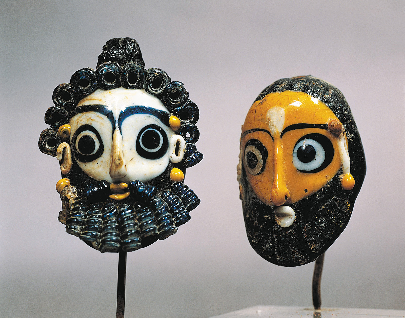 Phoenician glass masks from Carthage (modern-day Tunisia), third century BC