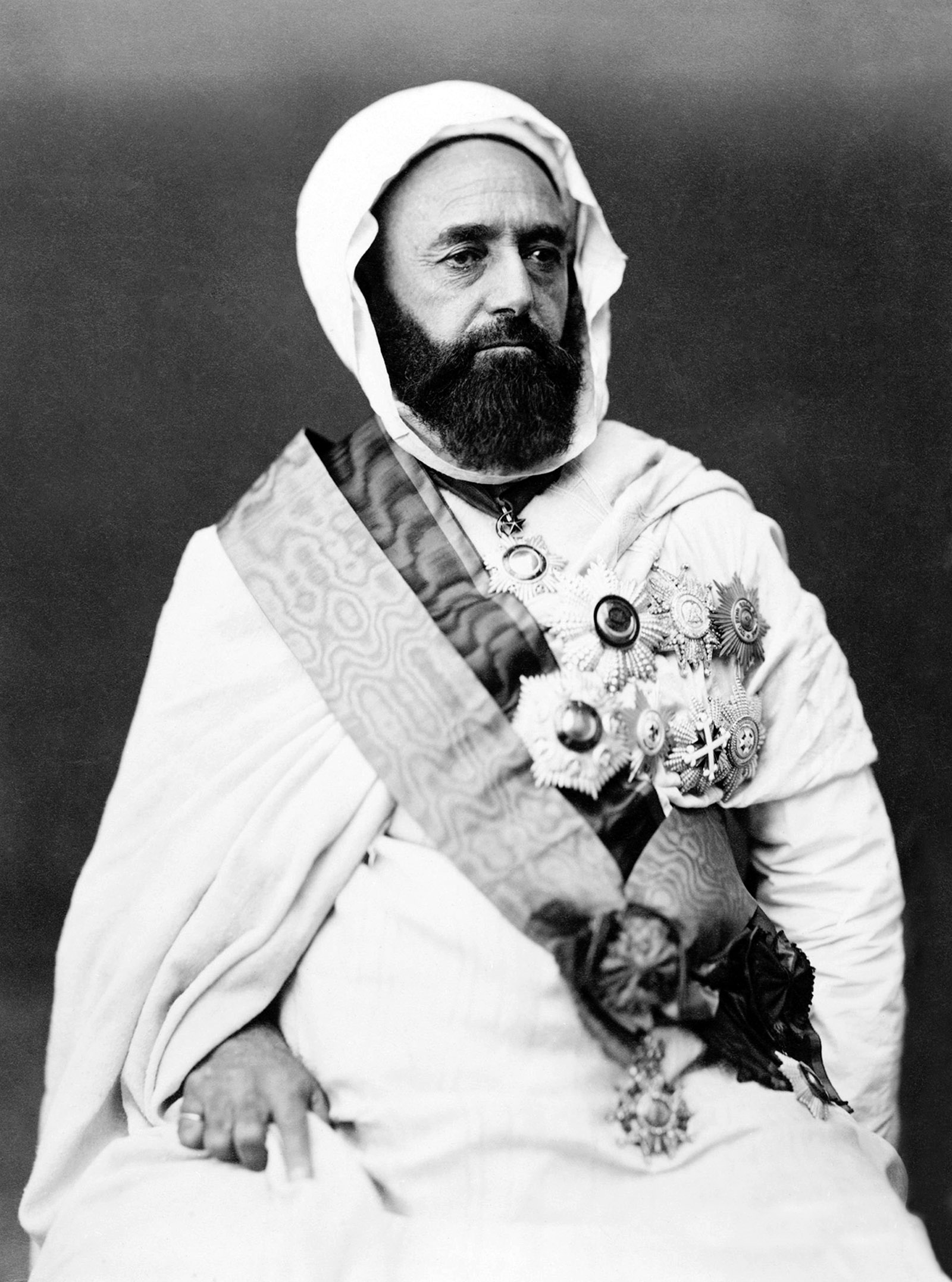 The Algerian military and religious leader Abd al-Qadir, circa 1870
