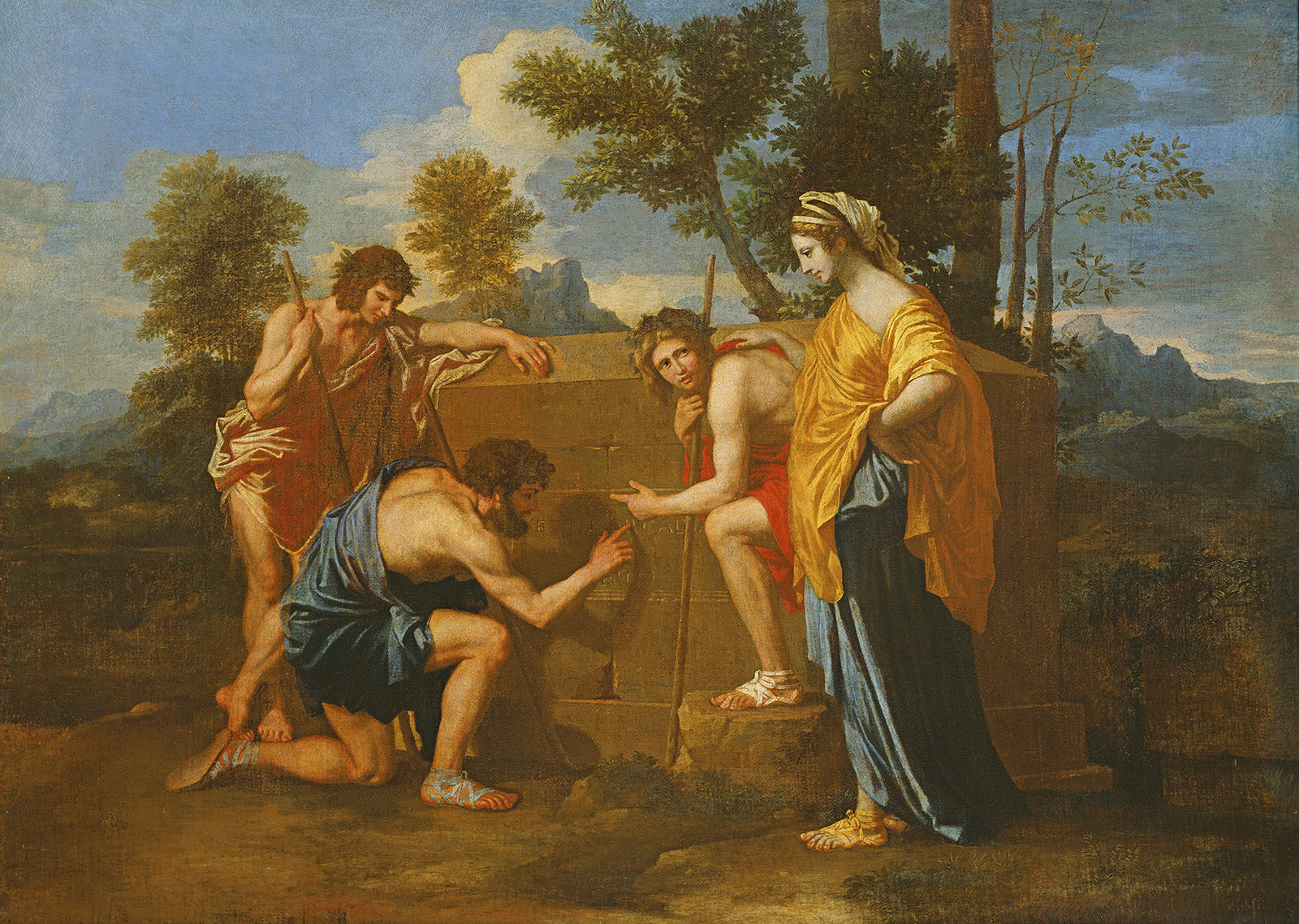 Nicolas Poussin: Et In Arcadia Ego (Arcadian Shepherds), 1637–1638