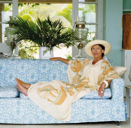 Princess Margaret at her house on the West Indian island of Mustique, April 1976