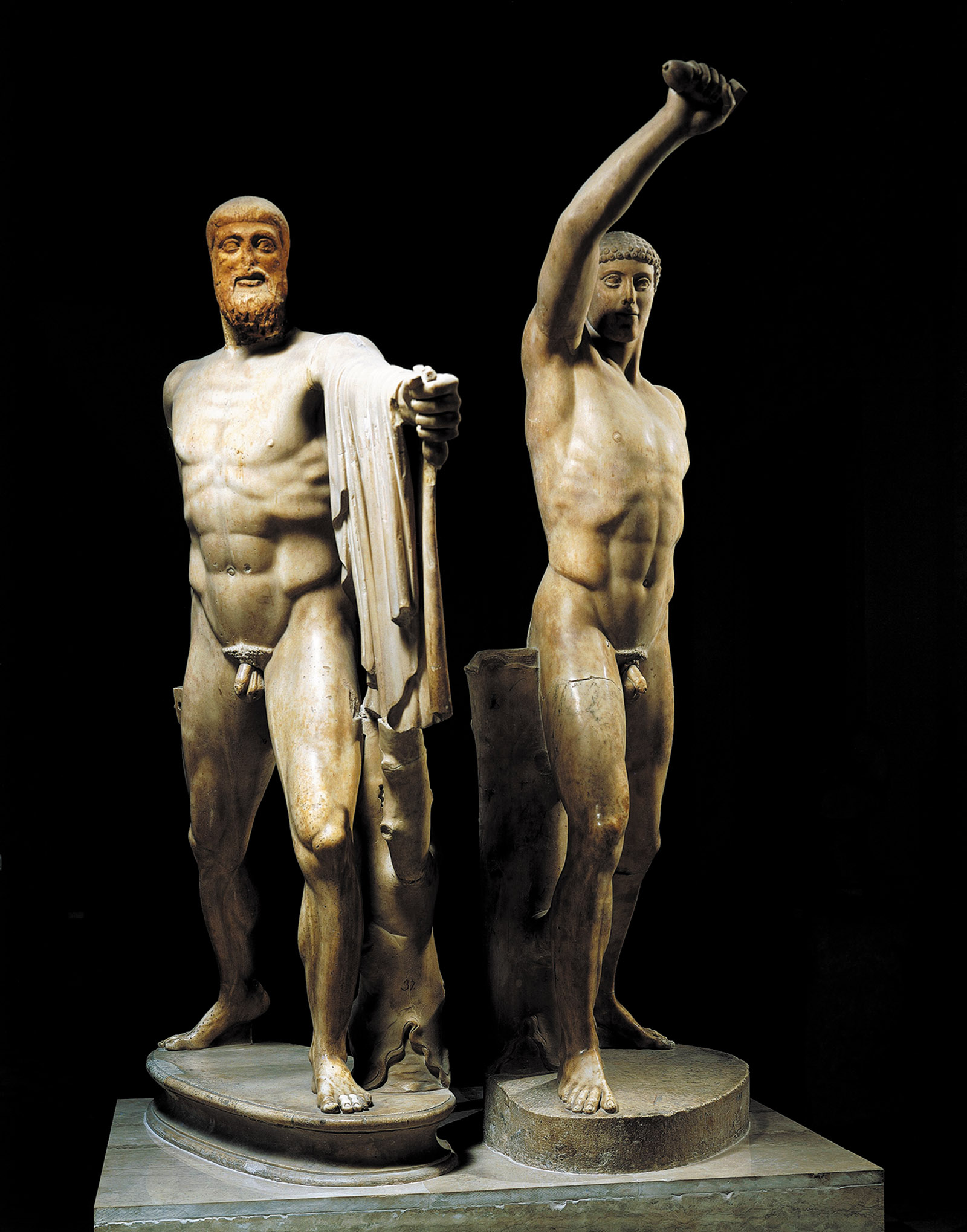Aristogiton and Harmodius, Roman copies in marble after Greek bronze statues, circa fifth century BC