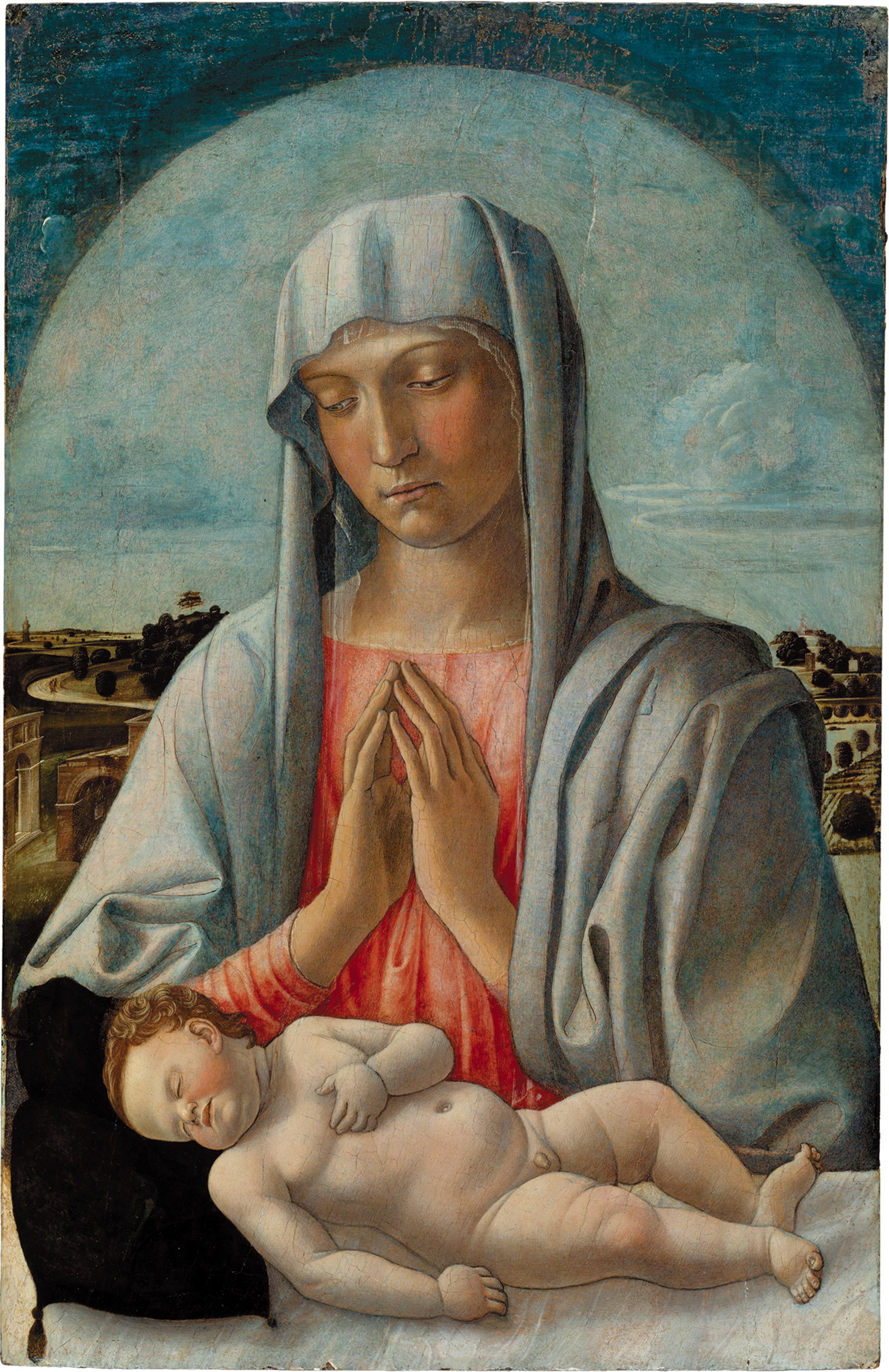 Giovanni Bellini: Madonna Adoring the Sleeping Child, early 1460s