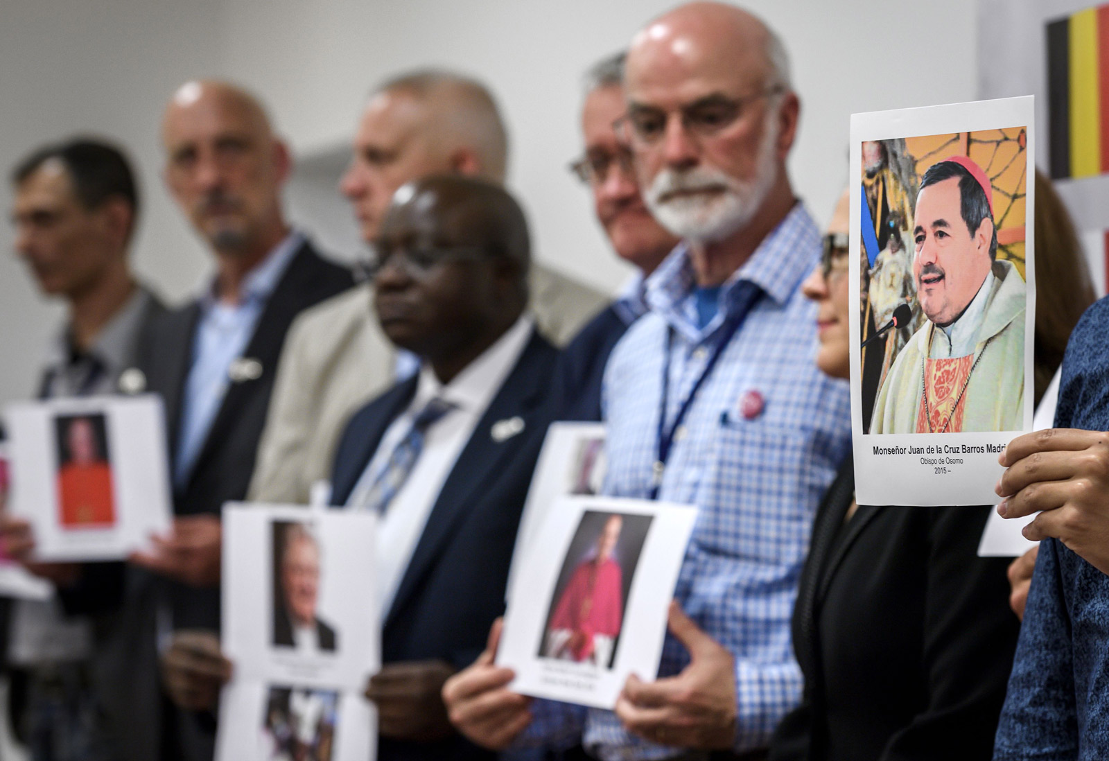 Survivors and activists of Ending Clergy Abuse, a new international organization against the child sexual abuse in the Catholic Church, Geneva, Switzerland, June 7, 2018