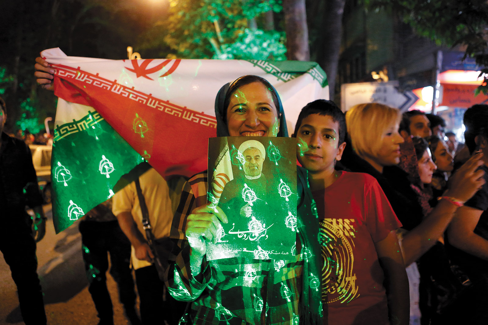 Iranians celebrating on the streets of Tehran following the announcement of the nuclear deal, July 2015