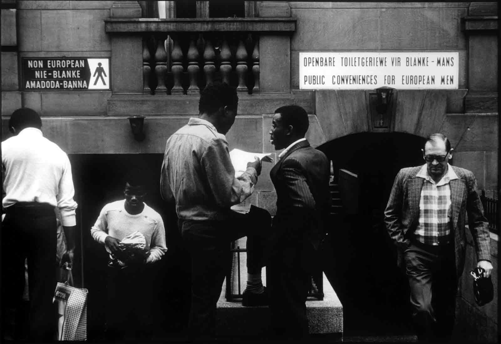 Segregated public lavatories at City Hall, Johannesburg, South Africa, 1984