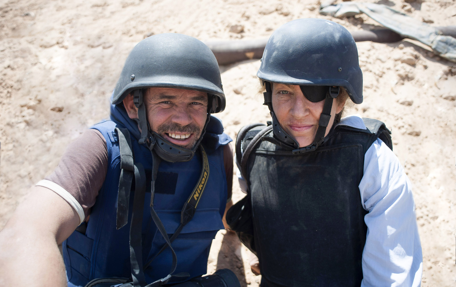 The journalist Paul Conroy and Marie Colvin, Syria, 2012