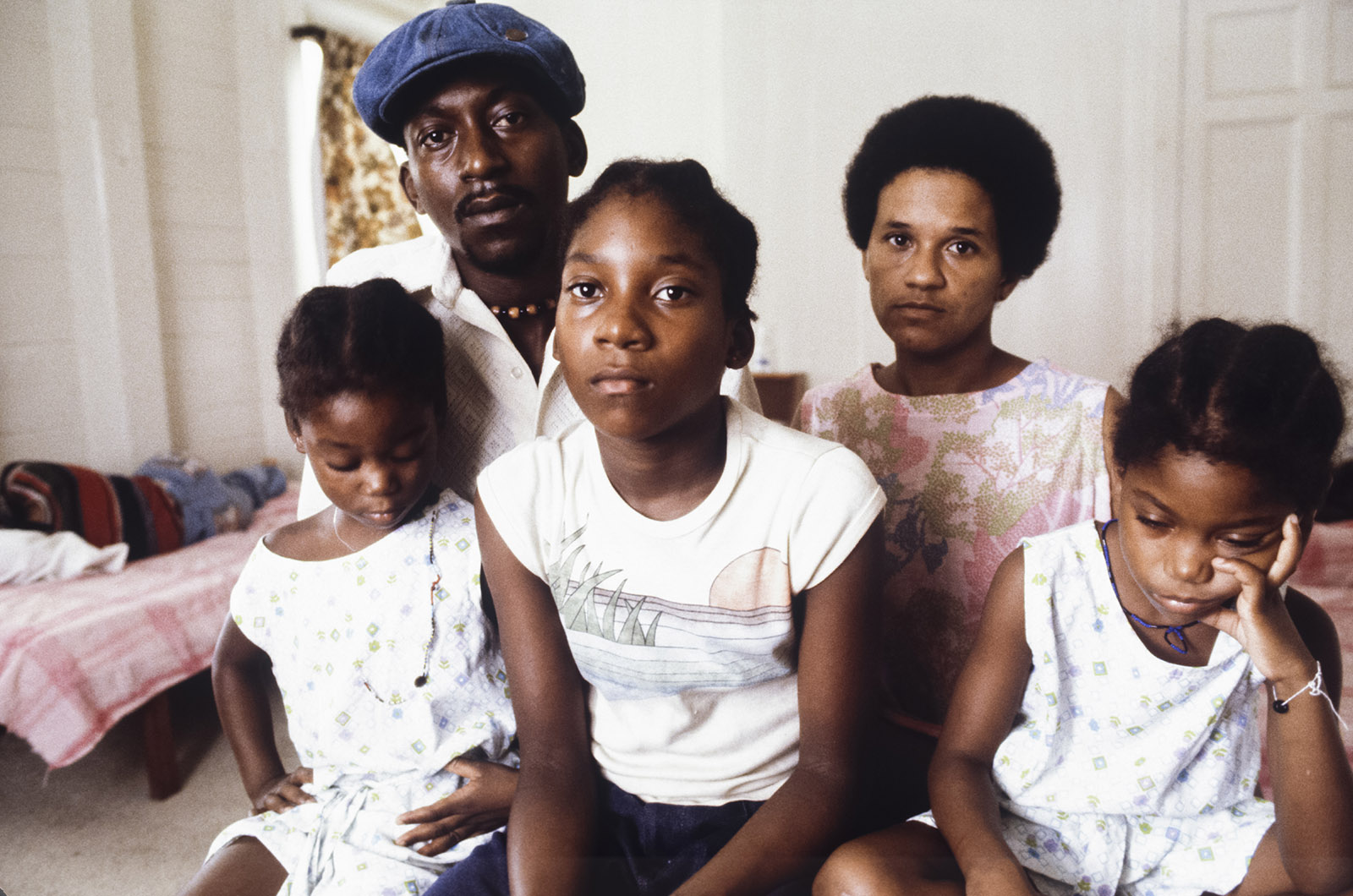 The Evans family, who survived the Jonestown massacre by walking out of the camp on the morning of November 18, saying they were going on a family picnic, United States, November 30, 1978