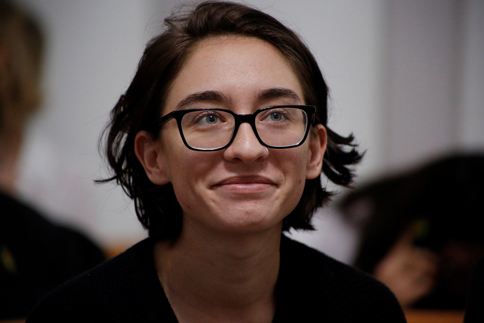 US student Lara Alqasem at a court hearing in Tel Aviv after her detention on arrival in Israel by the authorities on the grounds that she supported the Boycott, Divestment and Sanctions (BDS) movement, October 17, 2018