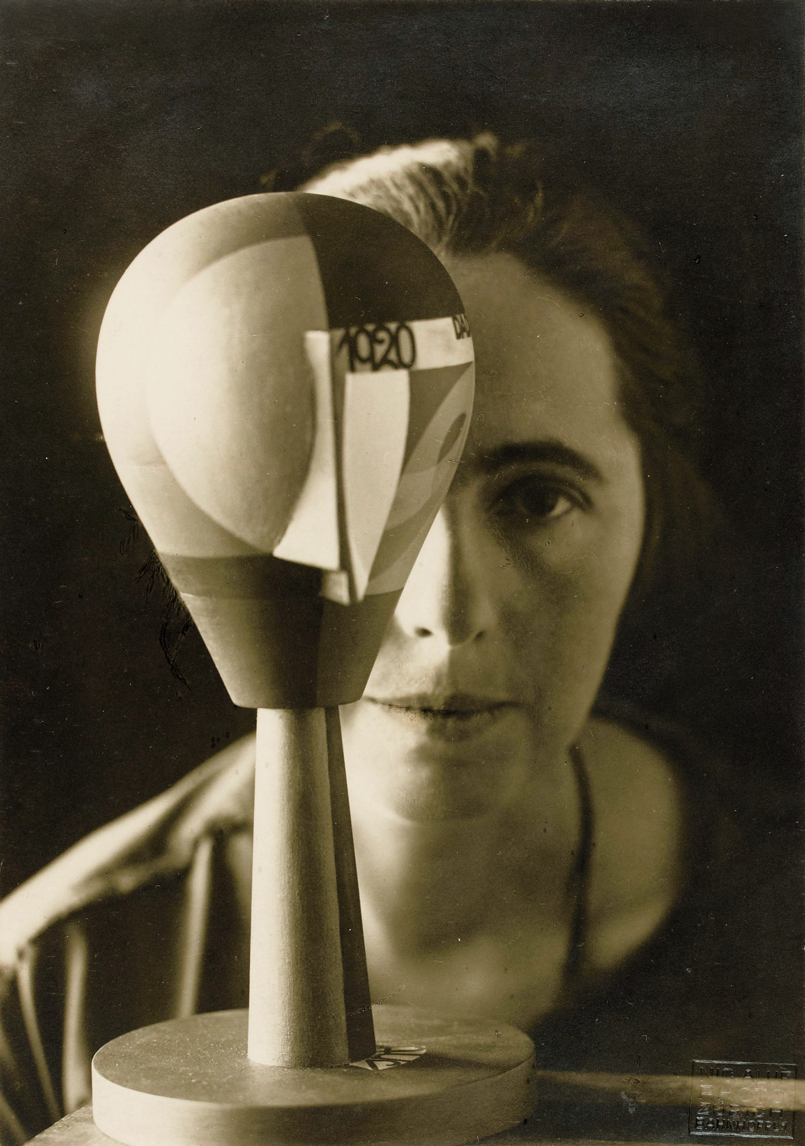Sophie Taeuber-Arp with her Dada Head, 1920