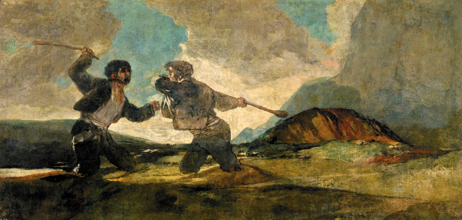 Fight with Cudgels by Francisco Goya