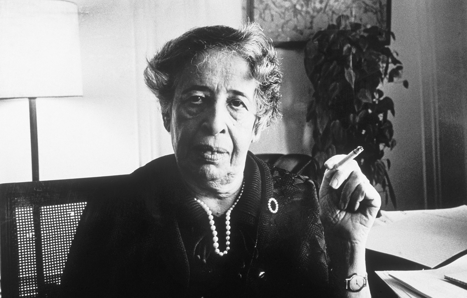 Hannah Arendt in her Manhattan apartment, New York City, April 21, 1972