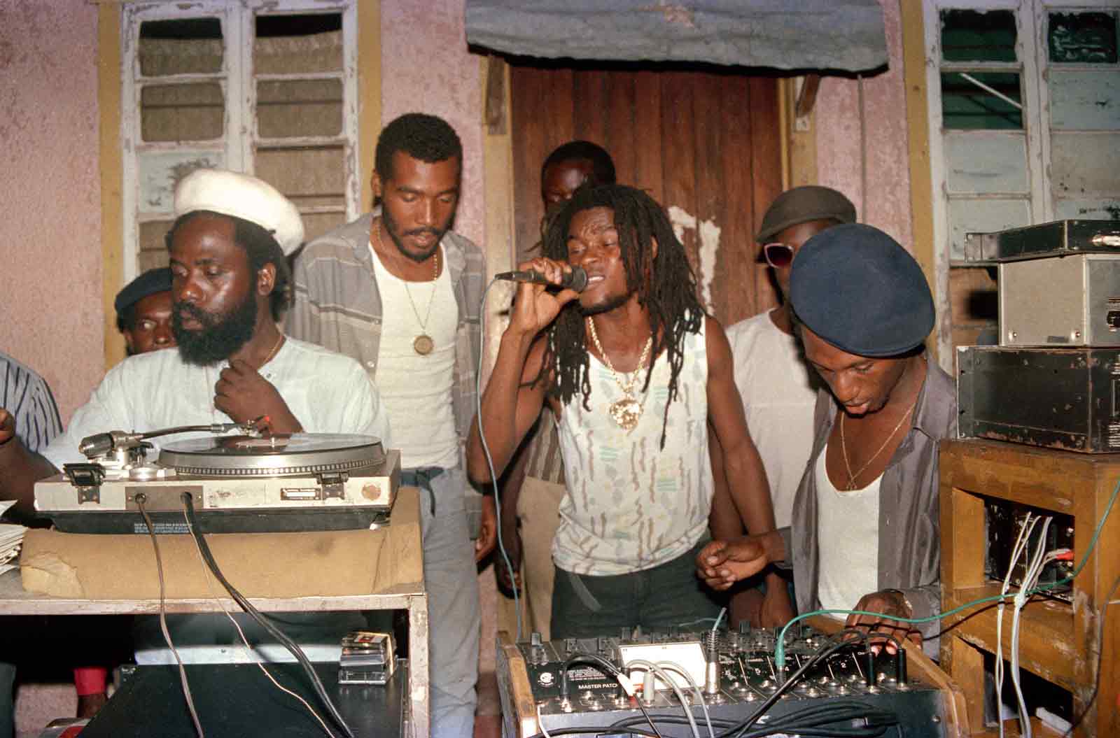 Chris Wayne performing with Sugar Minnott’s Youth Promotion soundsystem, Jamaica, 1985