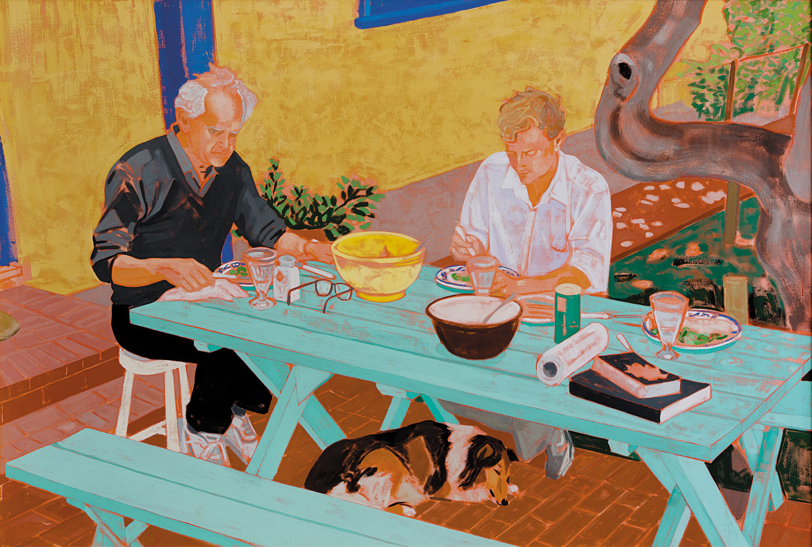 The Conversation (Manny and Steve at the Table) by Patricia Patterson