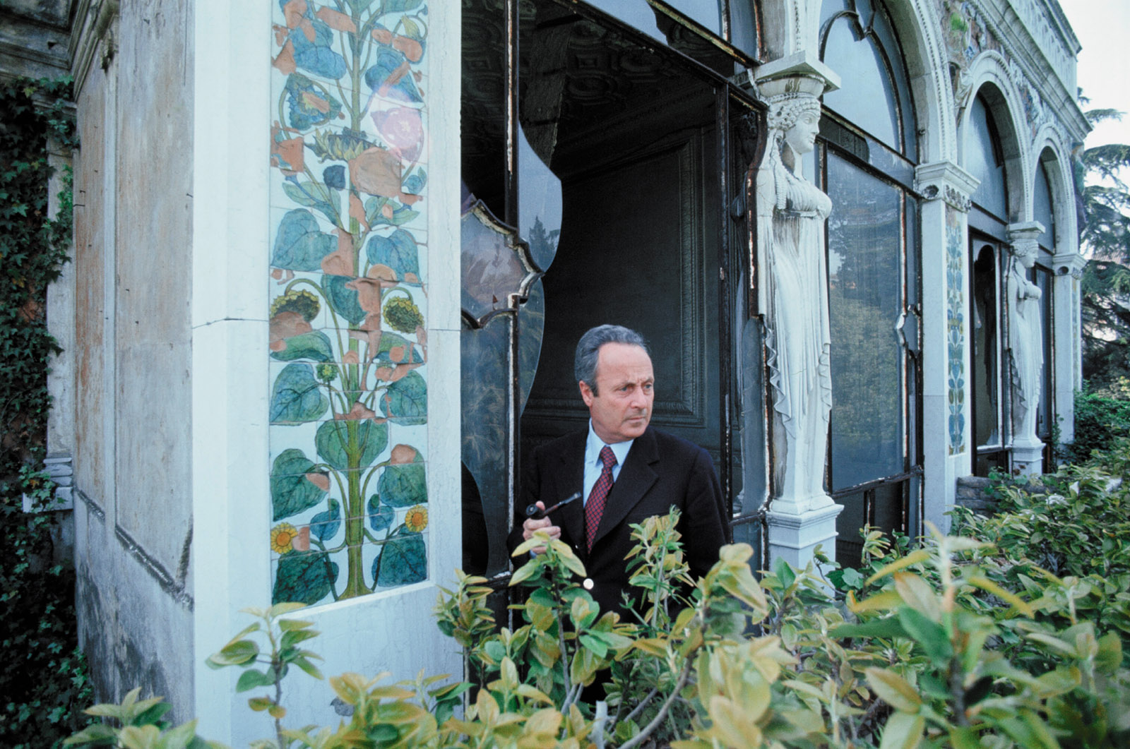 Giorgio Bassani at Villa Blanc, Rome, 1974