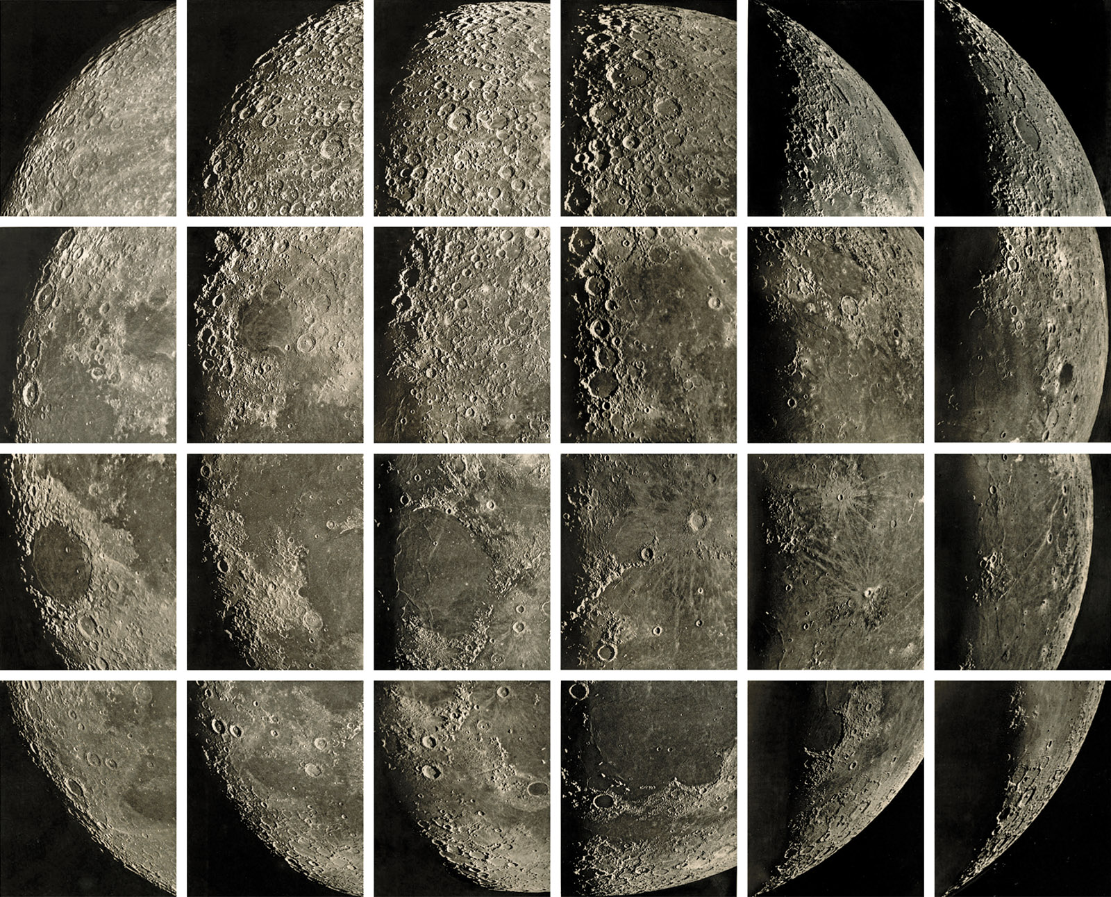 Systematic Photographic Map of the Moon, Decreasing Phases by Charles Le Morvan