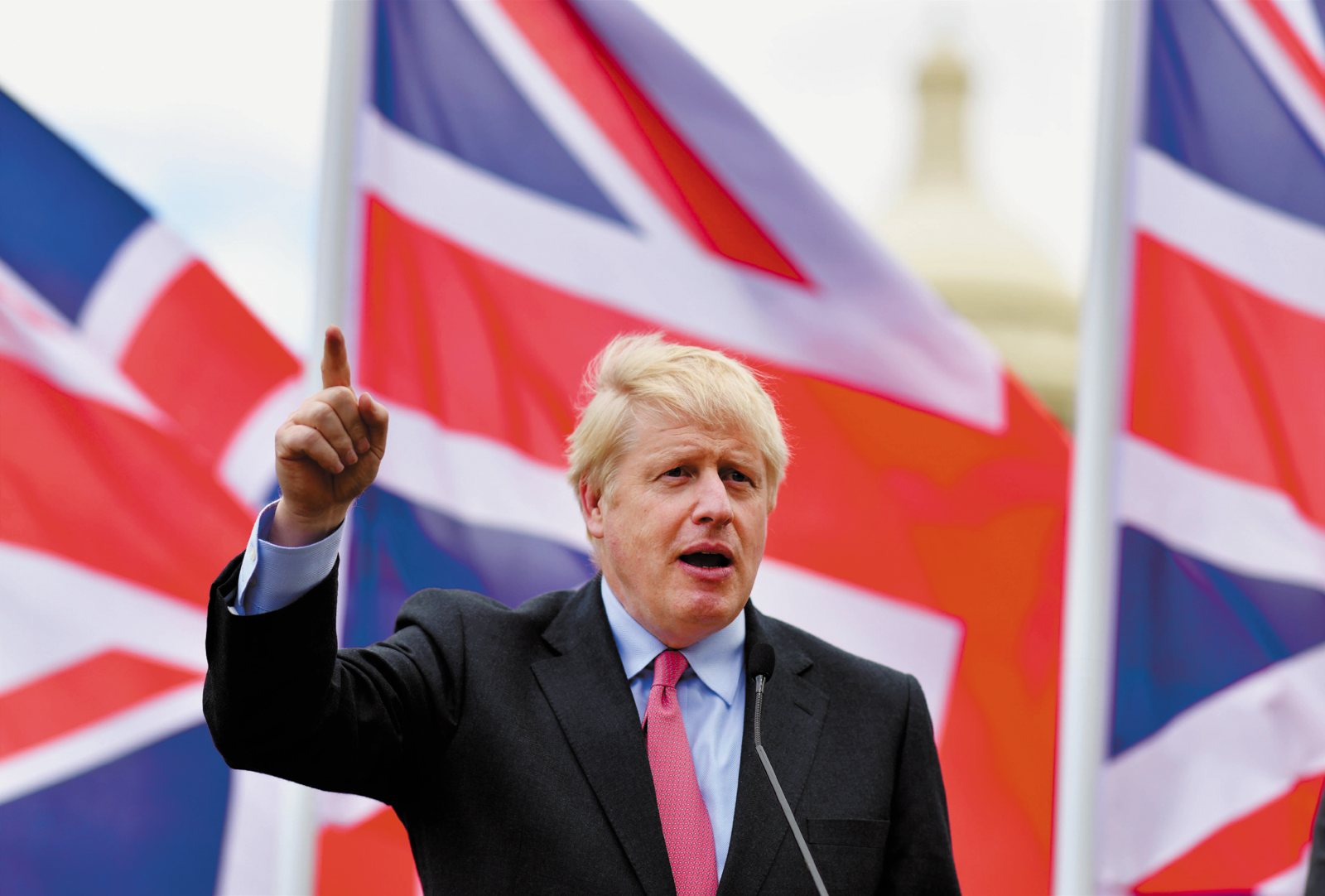 Boris Johnson campaigning in Stoke Park, Buckinghamshire, July 2019