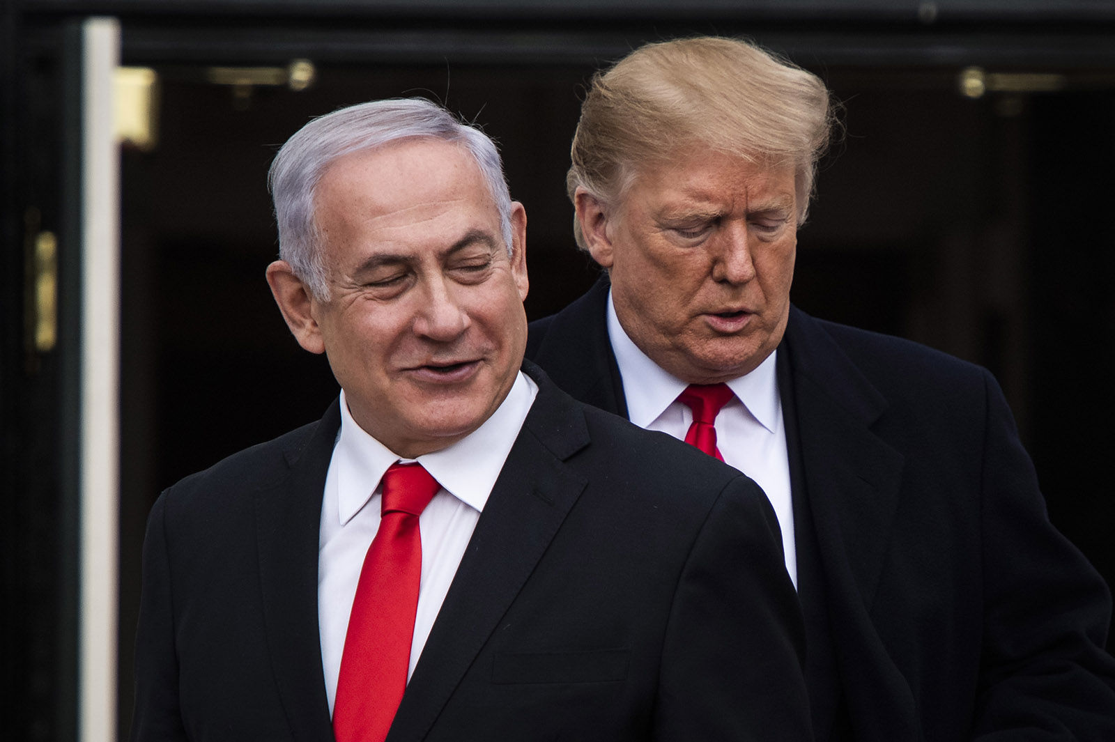 Israeli Prime Minister Benjamin Netanyahu with US President Donald Trump at the White House, Washington, D.C., March 25, 2019