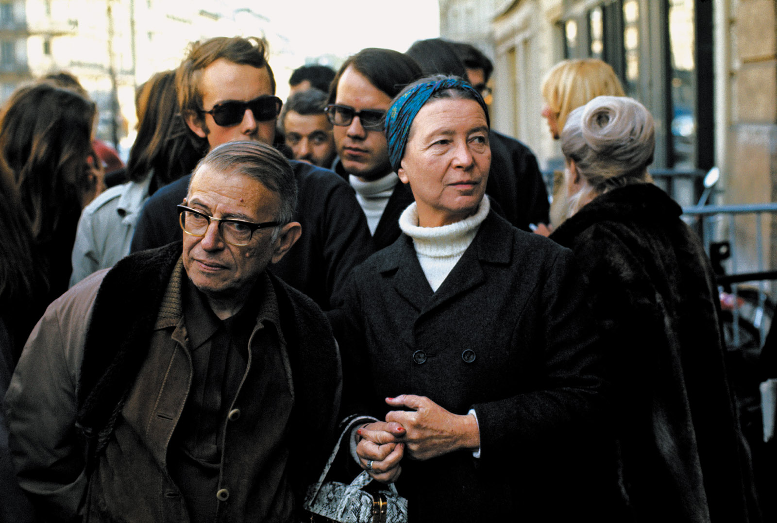 Jean-Paul Sartre and Simone de Beauvoir, Paris, 1970