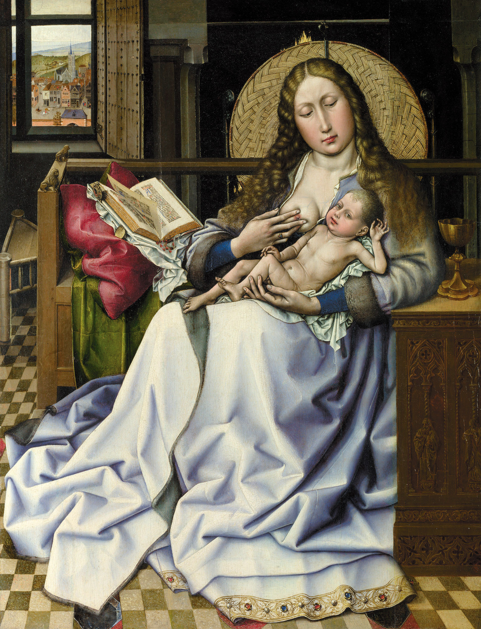 Robert Campin's painting, The Virgin and Child Before a Firescreen, circa 1440