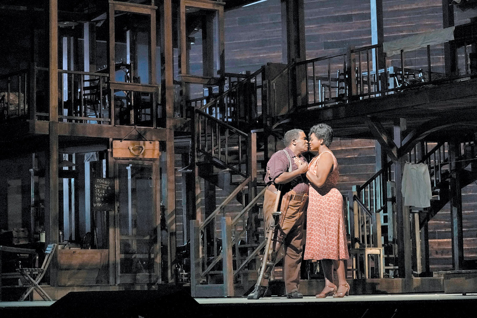 Eric Owens as Porgy and Angel Blue as Bess in Porgy and Bess at the Metropolitan Opera