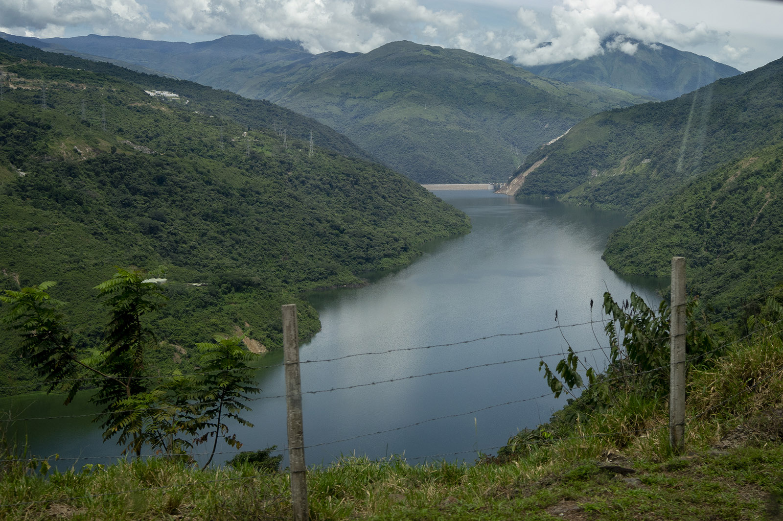 The reservoir filling the Cauca River valley behind the Hidroituango Dam, Antioquia, Colombia, October 3, 2019
